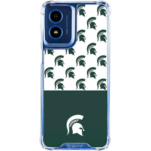 Michigan State University Spartans MSU Split Moto G 5G (2024) Clear Case
